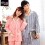 SHIRLEY Pure Cotton Printing Lapel Long Sleeve Casual Pajamas
