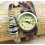 Retro Style Women's Hand Knitting Alloy Quartz Movement Glass Round Fashion Watcht (More Colors)