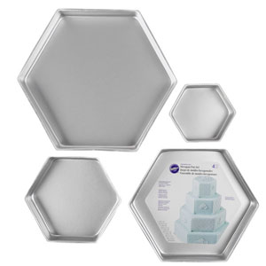 hexagon cake pans 3 deep