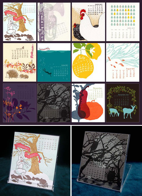 Ilee 2011 Letterpress and Silkscreen Calendar