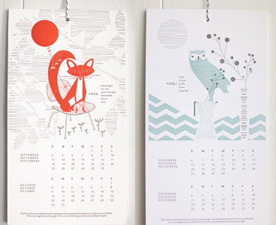 Ink + Wit 2011 Letterpress Calendar