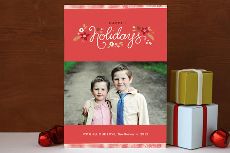 Ribbon Noel Holiday Photo Cards