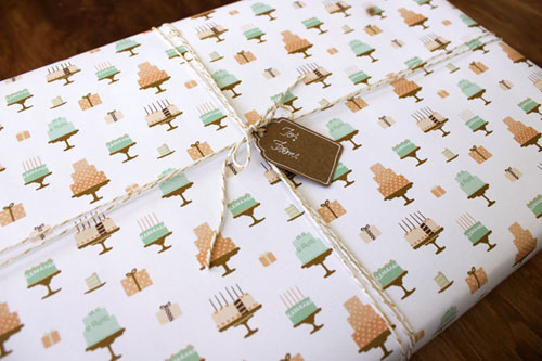 Cakes Gift Wrap | Kate & Birdie