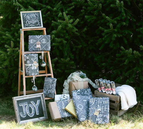 Chalkboard Holiday Wrapping Paper | Lily & Val