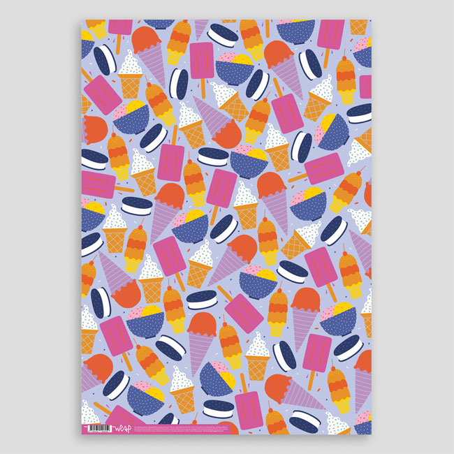 Ice Cream Wrapping Paper | Leslie A. Wood for Wrap