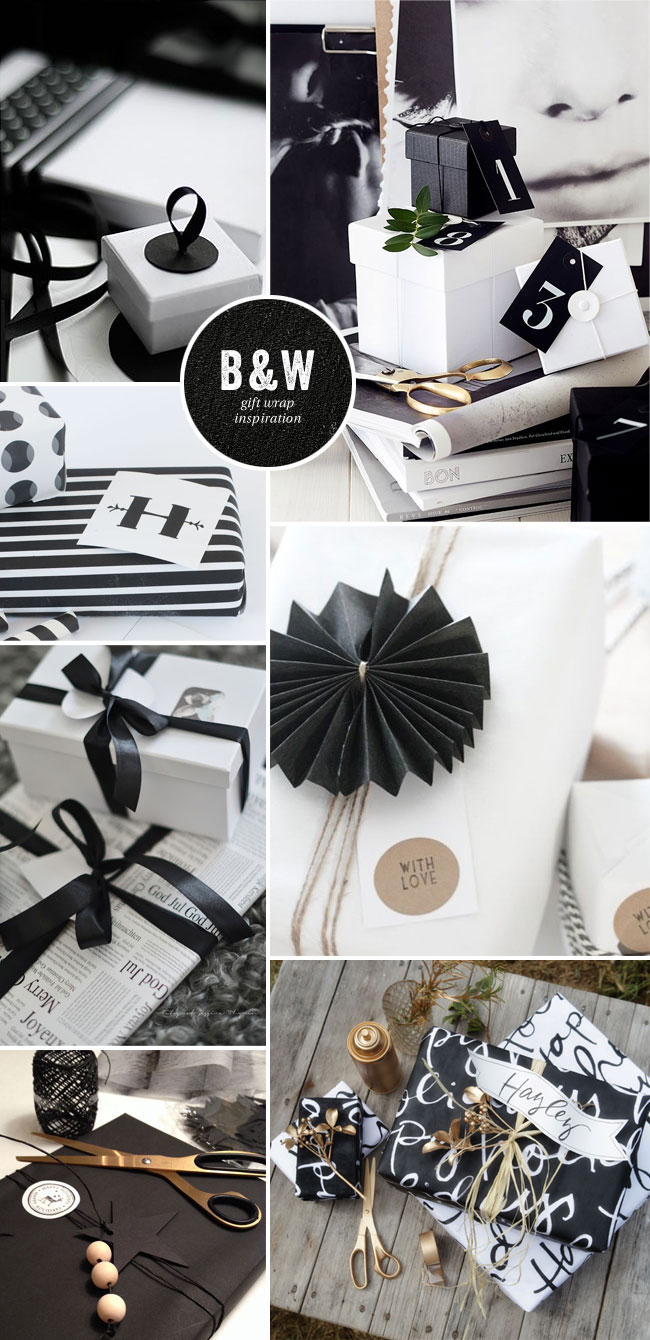 Black & White Gift Wrap Inspiration