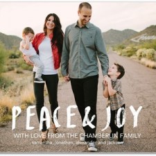 Peace & Joy Holiday Photo Cards by Lotta Jansdotter