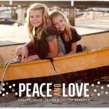 Peace & Love Dots Holiday Photo Cards by Baby2Baby