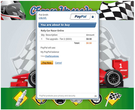 rally car racer make payment