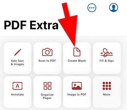 create a blank PDF on an iPhone