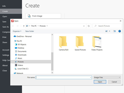 create a pdf file