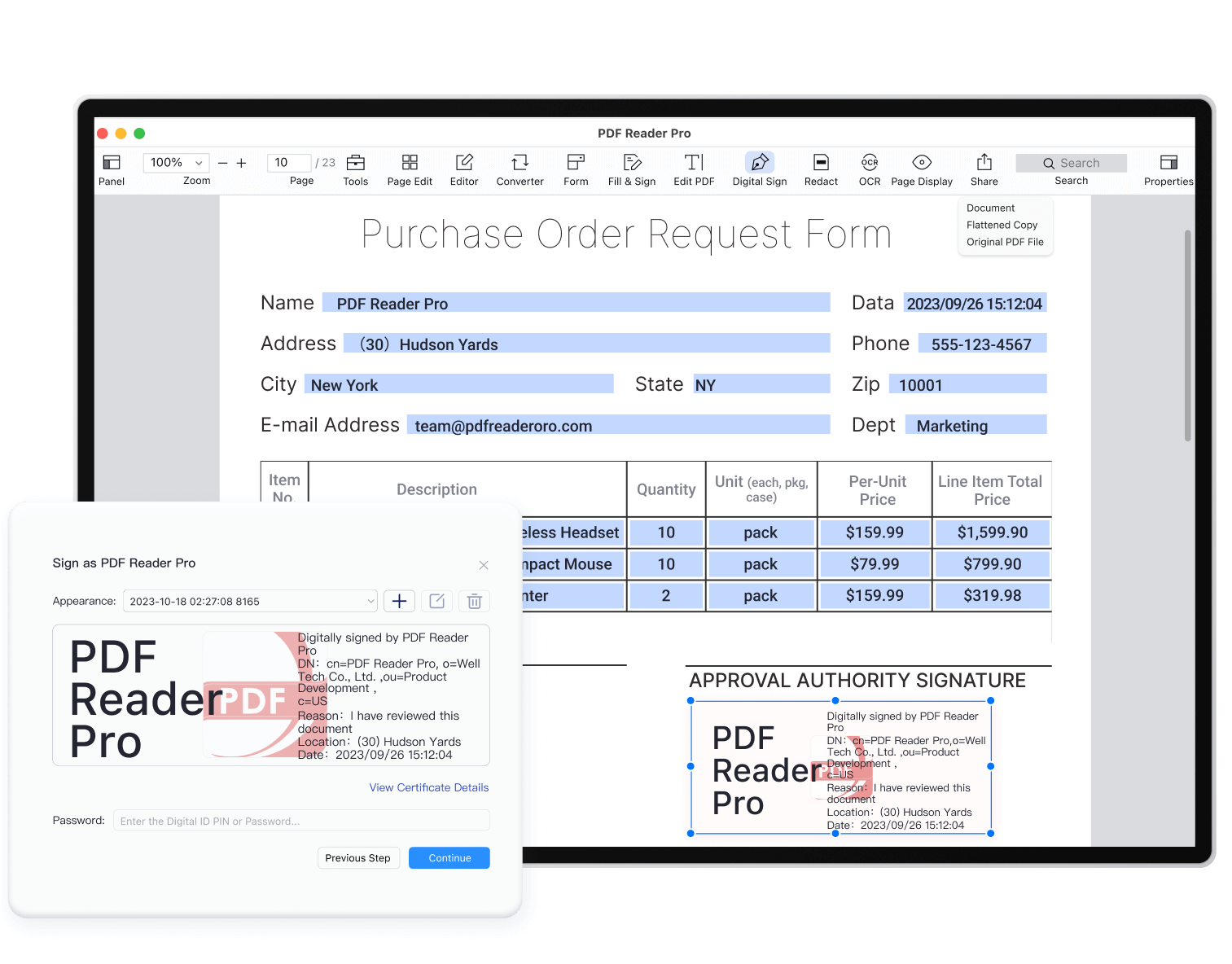 E-Sign PDF Files Based Certification