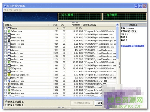 金山进程管理工具下载