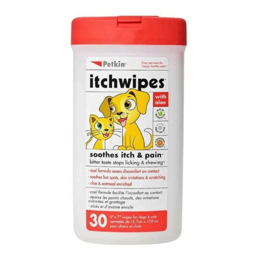 Petkin Itch Wipes For Cats & Dogs