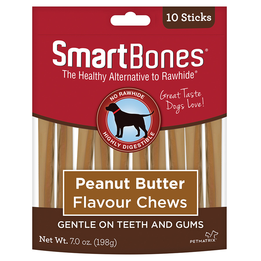 SmartBones SmartSticks Rawhide Alternative Dog Chew Peanut Butter