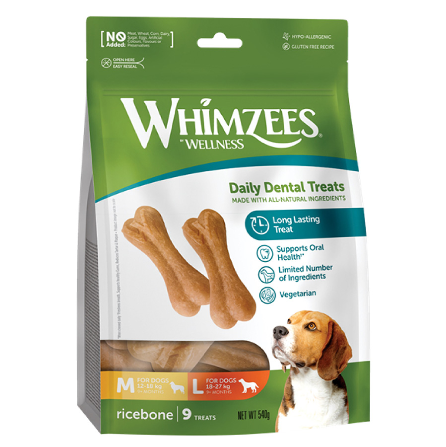 Whimzees Daily Dental Ricebones Medium/Large Dogs