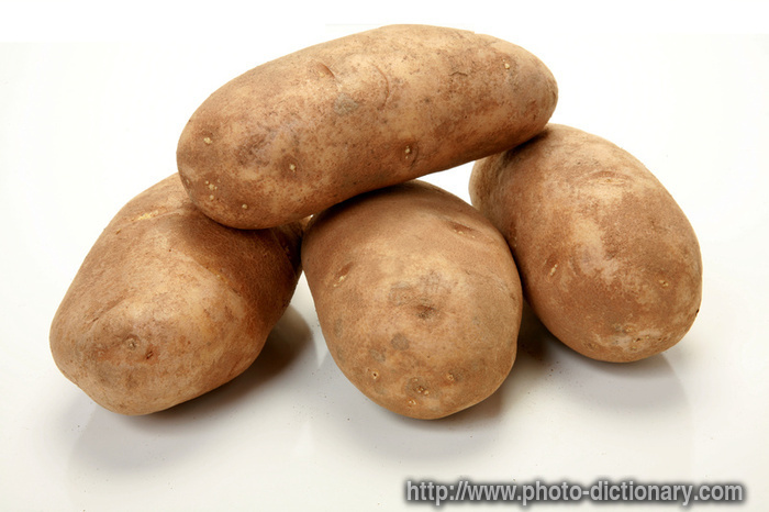 russet potatoes - photo/picture definition - russet potatoes word and phrase image