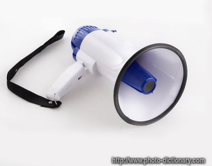 megaphone - photo/picture definition - megaphone word and phrase image