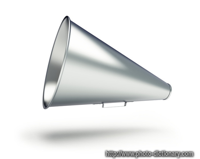 megaphone - photo/picture definition - megaphone word and phrase image