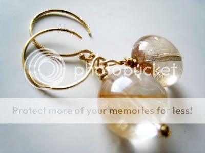 Rutilated Quartz Earrings by Little Bear's Mom