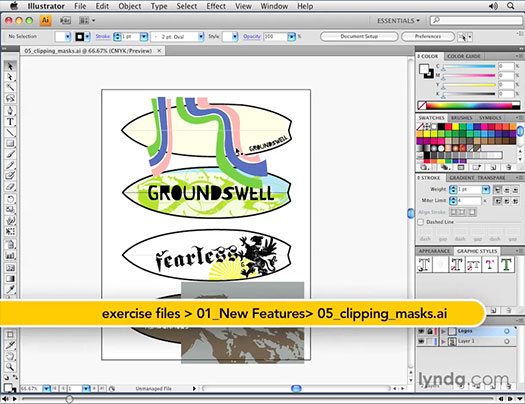 Enhanced CLipping Masks - Illustrator CS4 Video