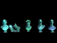 Grim Grinning Ghosts Bust Projection | WDW At Home - YouTube