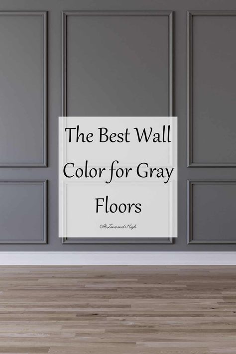 Grey Wood Floors Living Room, Grey Accent Wall Living Room, Light Grey Wood Floors, Grey Flooring Living Room, Light Grey Flooring, Gray Floors, Accent Wall Paint Colors, Best Wall Colors, Grey Kitchen Floor