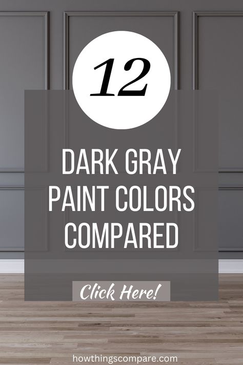 Cool Tone Grey Paint Colors, Best Gray Paint Colors Behr, Best Behr Grey Paint Colors, Gray Tone Paint Colors, Best Dark Grey Paint Color Sherwin Williams, Dark Trim Light Walls Grey Gray Paint, Dark Painted Walls Bedroom, Dark Gray Wall Paint Colors, Grey Paint Colors For Cabinets