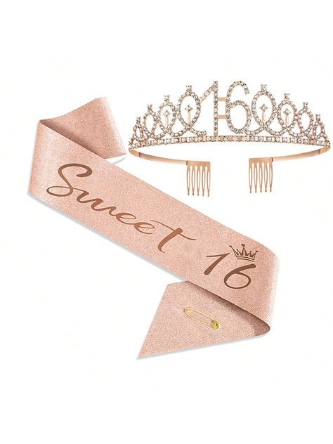16  Collar  Zinc Alloy   Embellished   Wedding & Event Sweet 16 Props, Sweet 16 Activities, Sweet 16 Crowns, Paris Sweet 16, Purple Sweet 16, Paris Themed Birthday Party, Sweet 16 Birthday Gifts, Sweet 16 Party Decorations, Pink Sweet 16