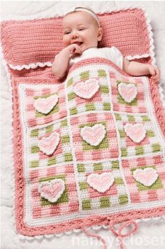 Pretty Hearts Baby Sleeping Bag Crochet Pattern. If I have a girl my mom is totally making this :))