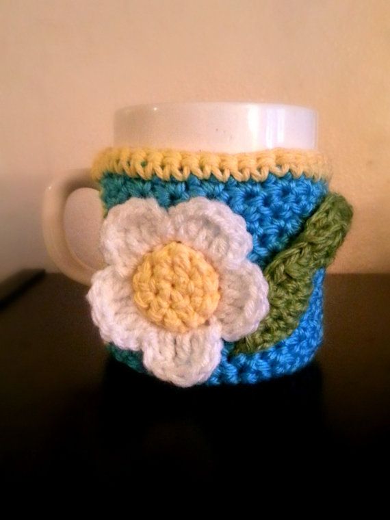 Sunny Days Mug Hugger - #Crochet Mug Cozy by CuppaStitches on #Etsy, $8.00