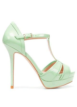 Green Pastel Platform Sandal from Zara . | Stylish Shoes | Pinterest