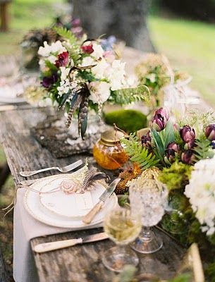 A rustic garden party.