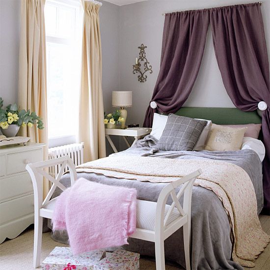 curtains over bed | Decor | Pinterest