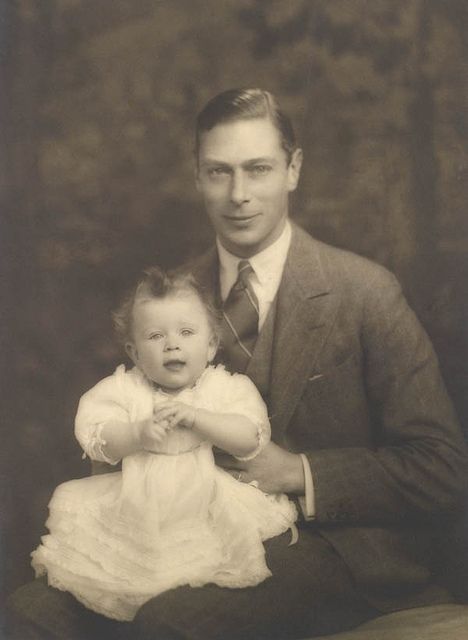 <3 the Duke of York with Princess Elizabeth