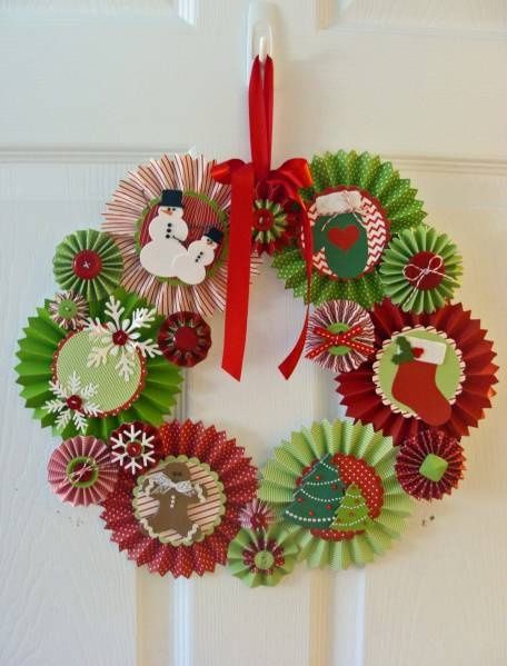 Rosette Christmas Wreath