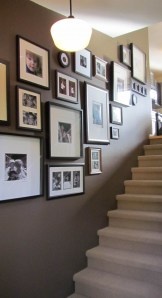 I love the idea of making a photo collage over the staircase.