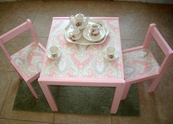 Adorable table that I found on etsy...can't wait until Ava can play tea!