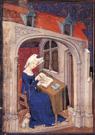 Christine de Pizan was a Venetian-born late medieval author who challenged misogyny and stereotypes prevalent in the late medieval age. As a poet, she was well known and highly regarded in her own day; she completed 41 works during her 30 year career (1399–1429), and can be regarded as Europe’s first professional woman writer. She married in 1380, at the age of 15 and was widowed 10 years later. Much of the impetus for her writing came from her need to earn a living for herself and her three ...