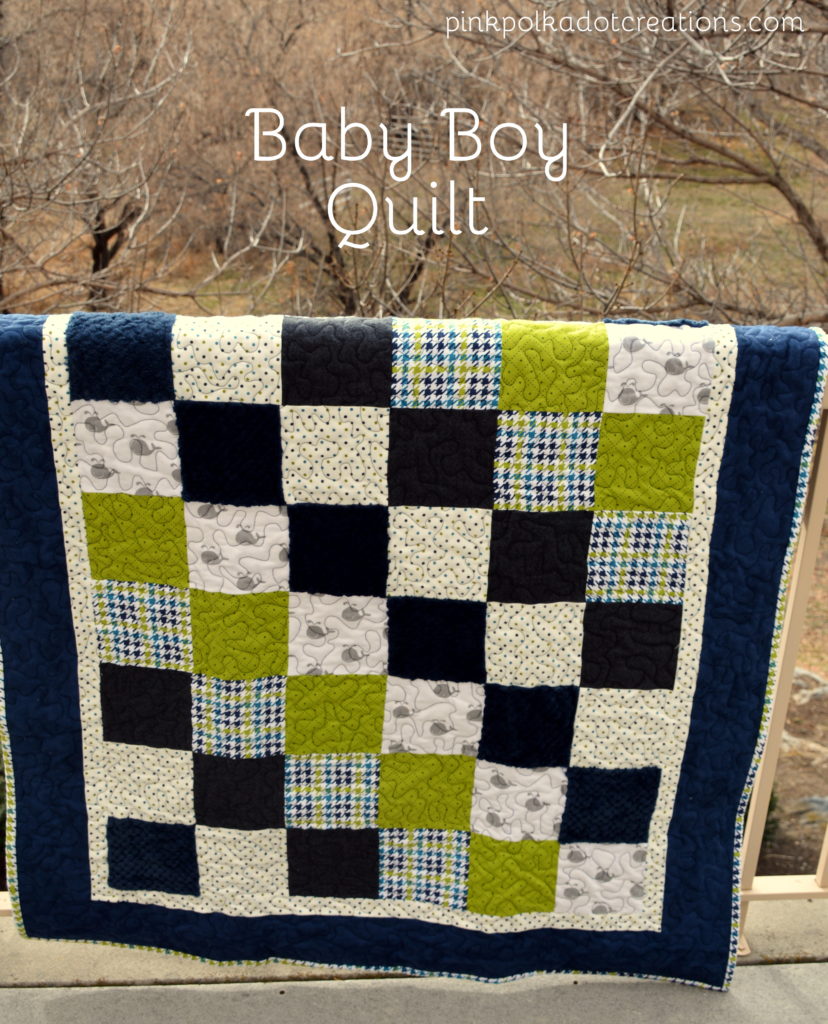 baby boy flannel quilt