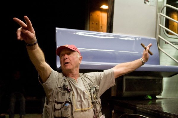 Tony Scott on the set of 'The Taking of Pelham 1 2 3.'