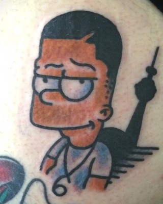 Check Out This Super Weird Tattoo of Drake as Bart Simpson