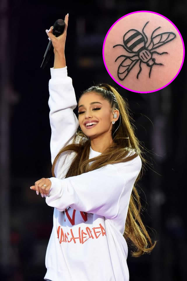 Ariana Grande Honors Victims of Manchester Bombing Attack with New Worker Bee Tattoo