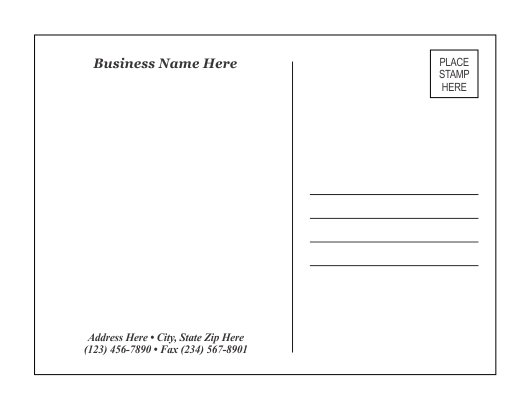 Postcard Template 1