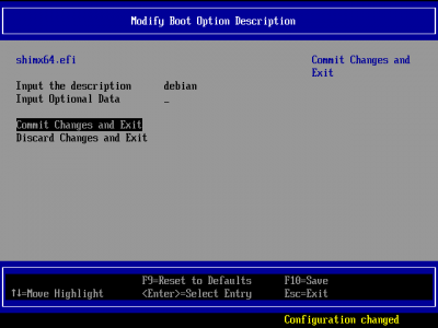 Modify Boot Option