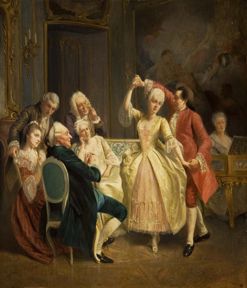 Rococo dance scene