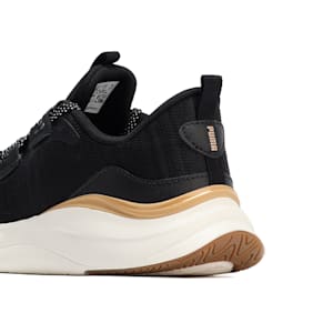 ウィメンズ ソフトライド ハーモニー ランニングシューズ, PUMA Black-Warm White-PUMA Gold, extralarge-JPN