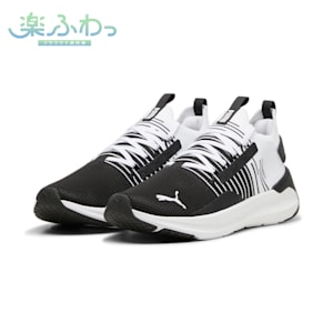 ユニセックス ソフトライド シンメトリー フュージョン ランニングシューズ, PUMA Black-Cool Dark Gray-PUMA White, extralarge-JPN