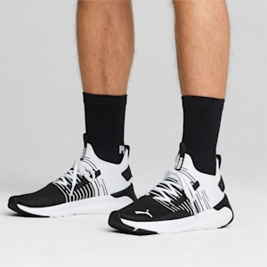 ユニセックス ソフトライド シンメトリー フュージョン ランニングシューズ, PUMA Black-Cool Dark Gray-PUMA White, extralarge-JPN