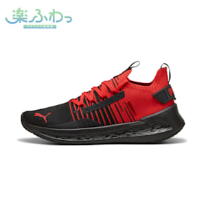 ユニセックス ソフトライド シンメトリー フュージョン ランニングシューズ, PUMA Black-For All Time Red-PUMA White, extralarge-JPN